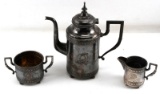 WWII GERMAN THIRD REICH SILVER 3 PIECE TEA SET