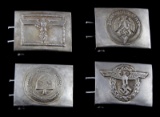 4 GERMAN WWII BELT BUCKLE LOT HITLER YOUTH ETC