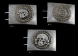 3 GERMAN WWII WAFFEN SS BELT BUCKLE LOT