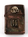 GERMAN WWII WAFFEN SS TOTENKOPF CIGARETTE LIGHTER