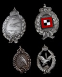 4 GERMAN IMPERIAL WWI LUFTWAFFE BADGE LOT