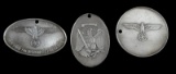 3 GERMAN WWII SECRET POLICE ID TAG LOT DANZIG ETC