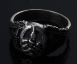 GERMAN WWII ANTI PARTISAN WARFARE SILVER RING