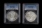 TWO 2013 SILVER EAGLE PCGS GRADED MS 70 COINS