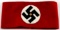 WWII GERMAN THIRD REICH SWASTIKA  ARMBAND W/ PIP