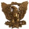 ANTIQUE FEDERAL EAGLE BRASS OUTDOOR WALL MOUNT