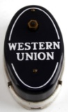 ANTIQUE WESTERN UNION PORCELAIN CALL BOX 6-B