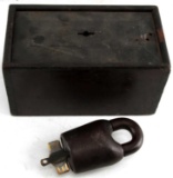 19TH CENTURY ANTIQUE JAIL LOCK AND BALLOT BOX