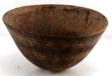 12 IN 19TH CENTURY AFRICA HAND CARVED WOODEN BOWL