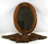 FEDERAL STYLE MIRROR AND PLASTER EAGLE