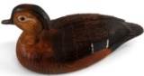CARVED WOOD FEMALE WOOD DUCK BY FRITZ