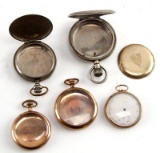 LOT OF 5 VINTAGE TO ANTIQUE POCKET WATCH CASING