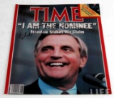 WALTER MONDALE AUTOGRAPHED TIME MAGAZINE COVER