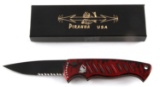 PIRANHA P1 AUTOMATIC KNIFE RED TACTICAL 3.3 