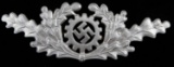WWII GERMAN 3RD REICH DAF OFFICER VISOR CAP BADGE