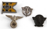 WWII GERMAN THIRD REICH NSDAP PIN AND BADGE LOT