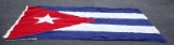 LARGE 6 X 9 FOOT CLOTH COTTON CUBAN FLAG DEFENSE