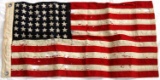 WWII 1944 DATE U.S BATTLE FLAG OF TATTERED RAYON