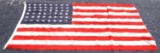LARGE WOOL US 48 STAR BATTLE FLAG