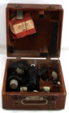US WWII ANSCO MADE A-10 TYPE SEXTANT W BOX & MORE