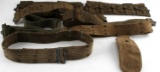 LOT OF 6 WWII & LATER AMMO POUCH & WEB BELTS