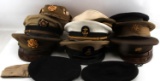 MIXED CAP VISOR  LOT OF 14  ARMY USCG NAVY PRUSSIA