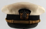 US NAVY OFFICER DRESS VISOR CAP COLD WAR ERA