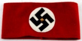WWII GERMAN THIRD REICH SWASTIKA  ARMBAND W/ PIP
