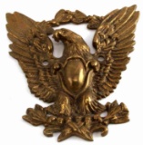 ANTIQUE FEDERAL EAGLE BRASS OUTDOOR WALL MOUNT