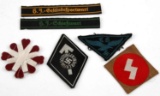 WWII GERMAN 3RD REICH HITLER YOUTH PATCH LOT OF 5