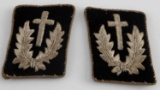 GERMAN WWII SS GOLD CHAPLAIN COLLAR TABS