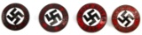 4 GERMAN WWII NSDAP POLITICAL PARTY PINS
