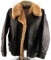 WWII U.S. NAVY LEATHER & FLEECE WINTER BOMBER COAT