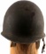 US WWII FIXED BALE M1 HELMET WITH LINER & STRAP