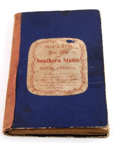 JAMES WYLDS NEW MAP OF THE SOUTHERN STATES 1861