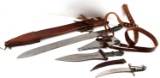 MACHETE JANBIYA  & FANCY BLADE DAGGER W SHEATHS