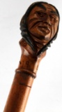 1940 KKK INDIAN HEAD WALKING CANE WITH NAMES