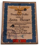 WWII GERMAN THIRD REICH SS SERVICE DOCUMENT