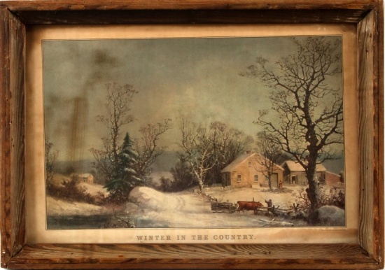 19TH CENTURY DURRIE RURAL WINTER LANDSCAPE PRINT