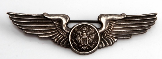 USAAF WWII AIR CREW MEMBER WING PIN SILVER AUSSIE