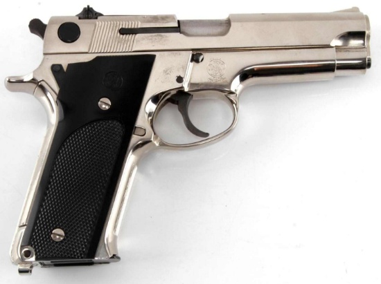 SMITH AND WESSON MODEL 59 NICKEL PLATED 9MM PISTOL