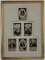FRAMED VICTORIAN CHRISTMAS CARDS FAMOUS AUTHORS