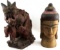 LOT OF HAND CARVED EAST ASIAN WOODEN STATUES
