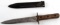 WWII ERA CLOSE COMBAT FIGHTING KNIFE WITH SCABBARD