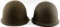 LOT OF 2 FRENCH M-51 HELMET & LINER DATED 1953