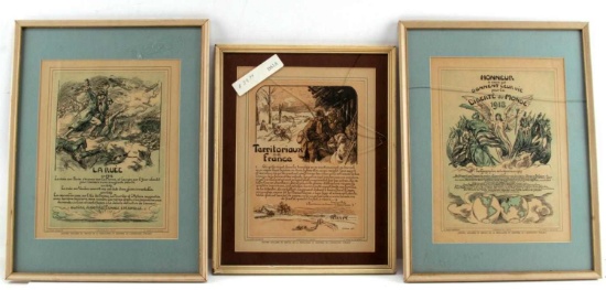 FRENCH VICTOR PROUVE PRINTS LA GUERRE WWI