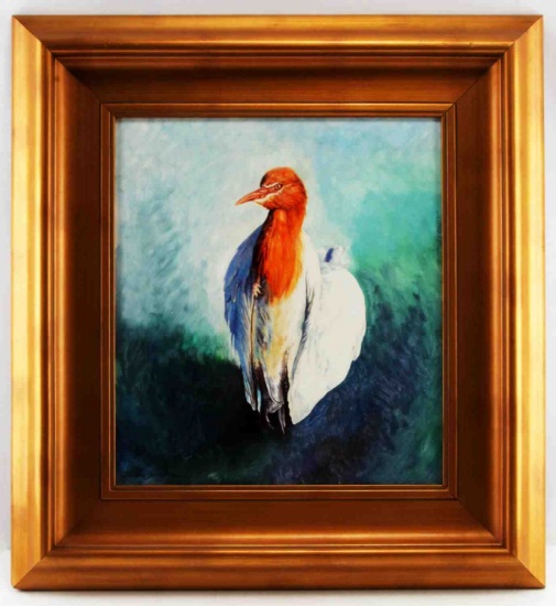 DHARBINDER S BAMRAH WILDLIFE PAINTING EGRET