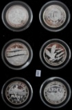 6 LOT 999 SILVER ARMED FORCES 1 OZT COIN ROUND