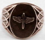 WWII US ARMY AIR CORP STERLING SILVER RING
