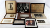 GROUP OF PRESIDENTIAL PHOTOS OLD LETTERS DOCUMENT